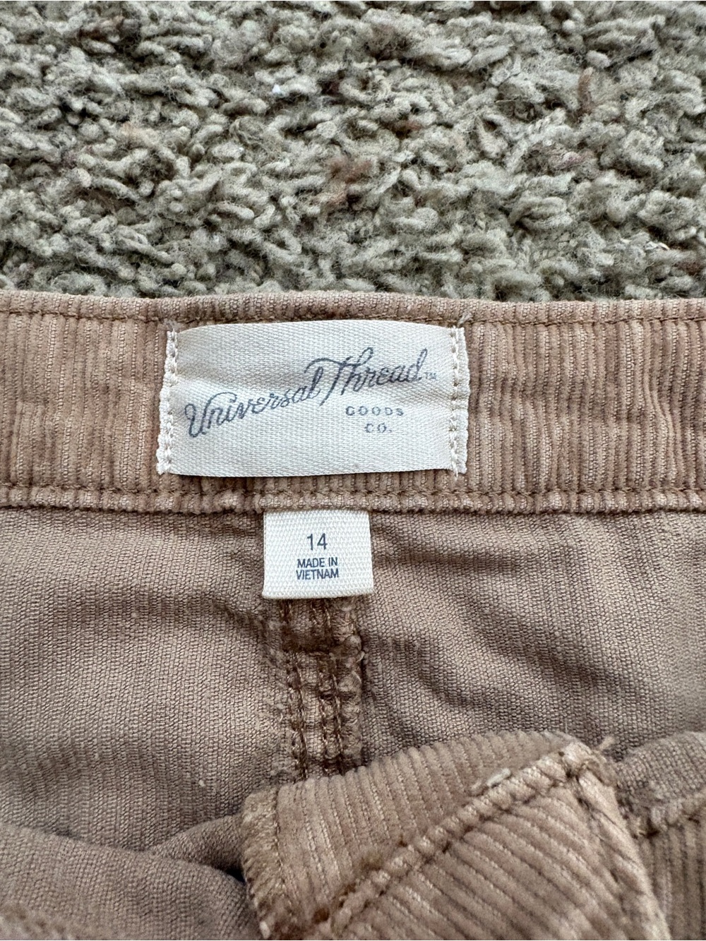 Universal Thread Corduroy Tan Mini Skirt Women’s 14 Fall Fashion - Picture 3 of 5